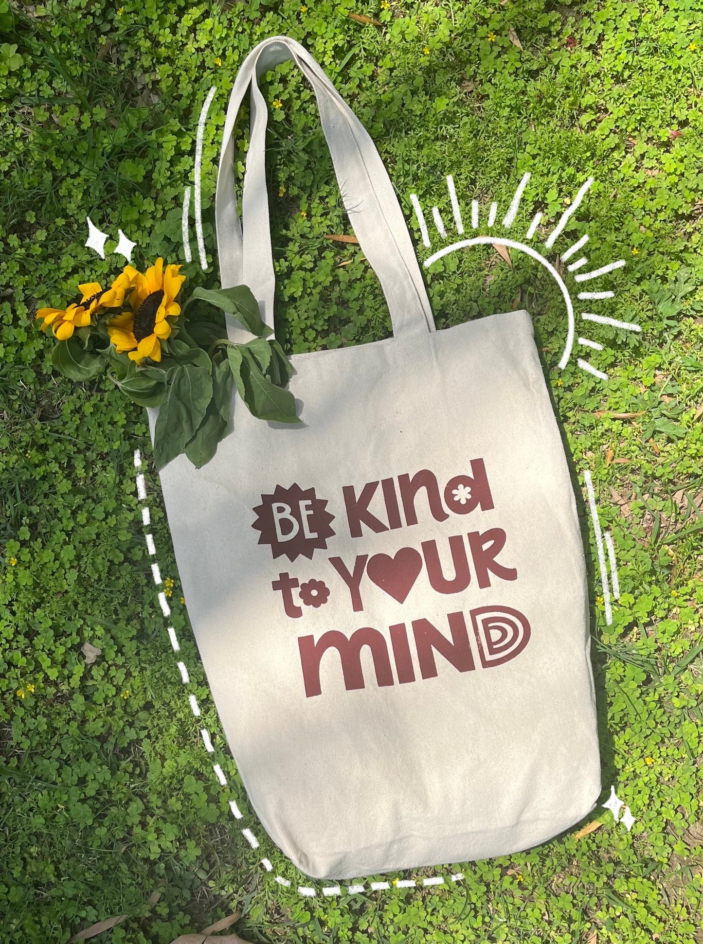 Canvas tote- Be kind to your mind