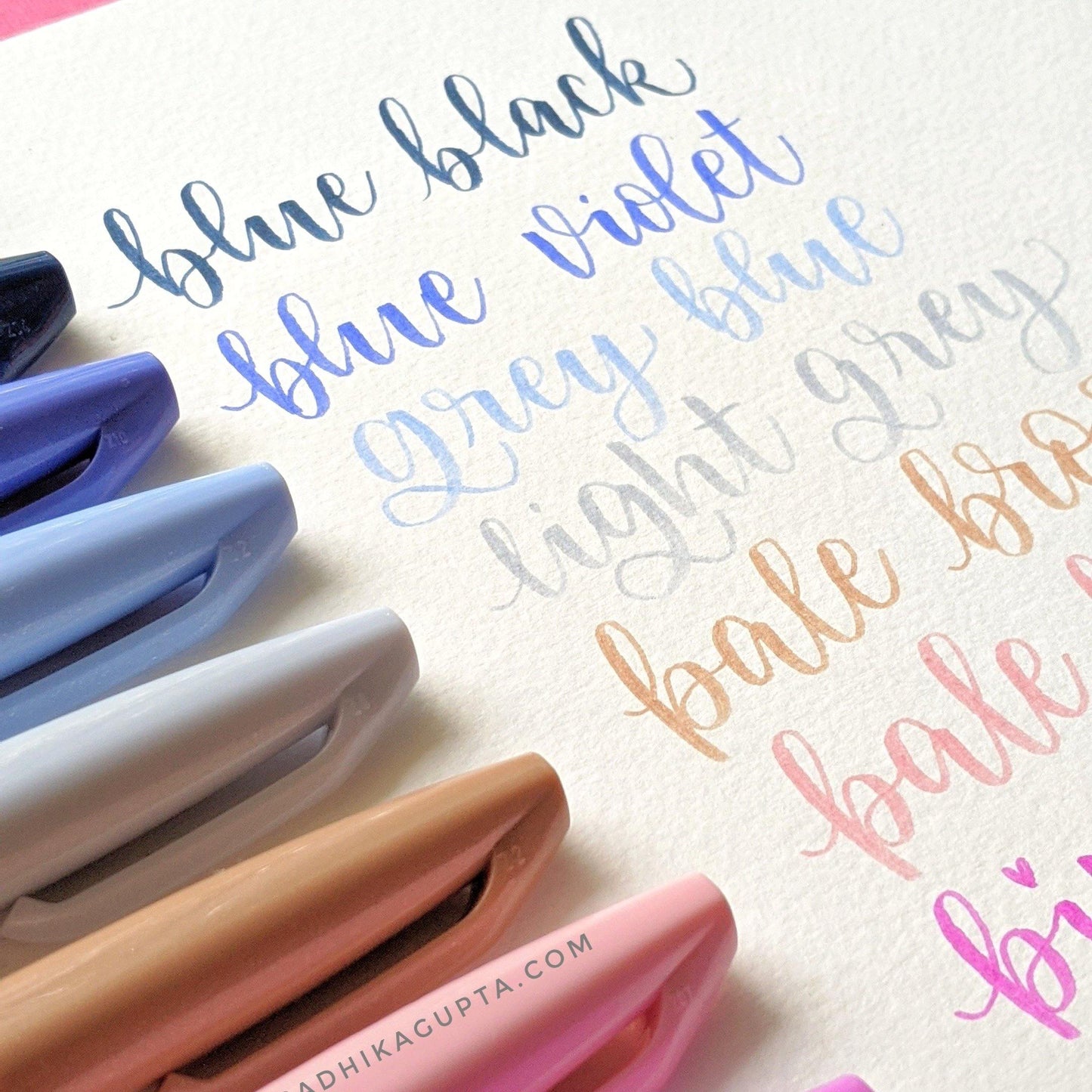 Pentel Brush Sign Pen - Set of 12 Pastels - Sadhika Gupta