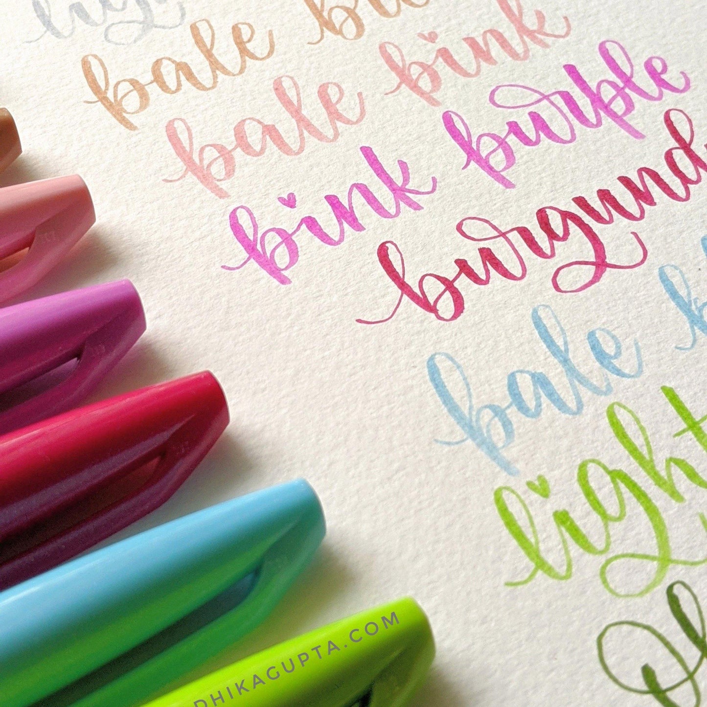 Pentel Brush Sign Pen - Set of 12 Pastels - Sadhika Gupta