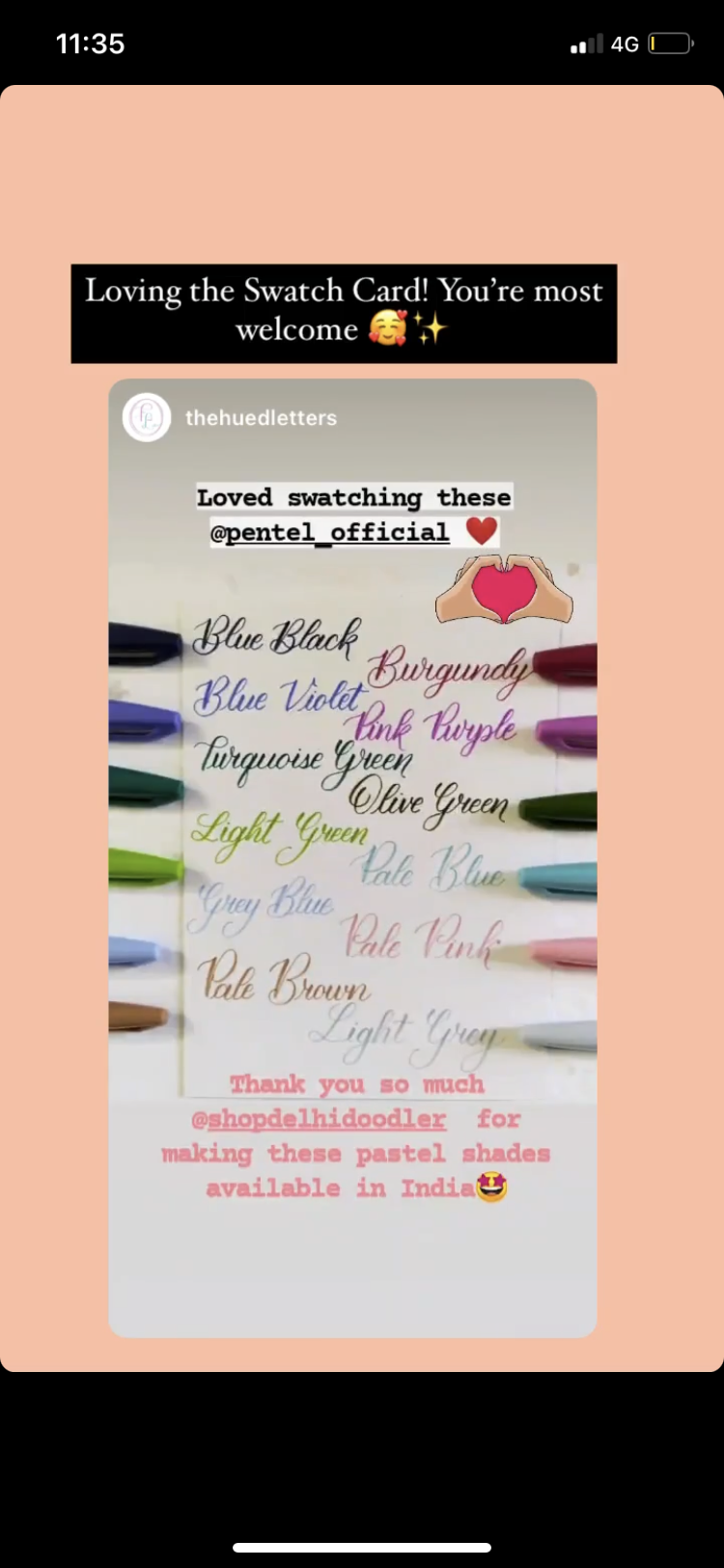 Pentel Brush Sign Pen - Set of 12 Pastels - Sadhika Gupta