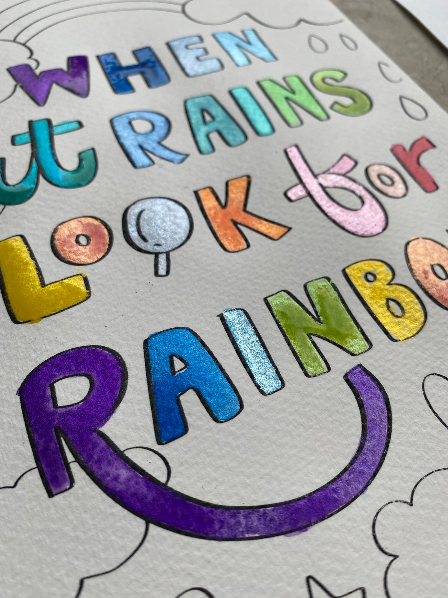 The (really) big dot card- 48 handmade watercolors