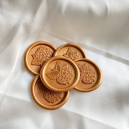 Hydrangea Wax Seal- set of 5