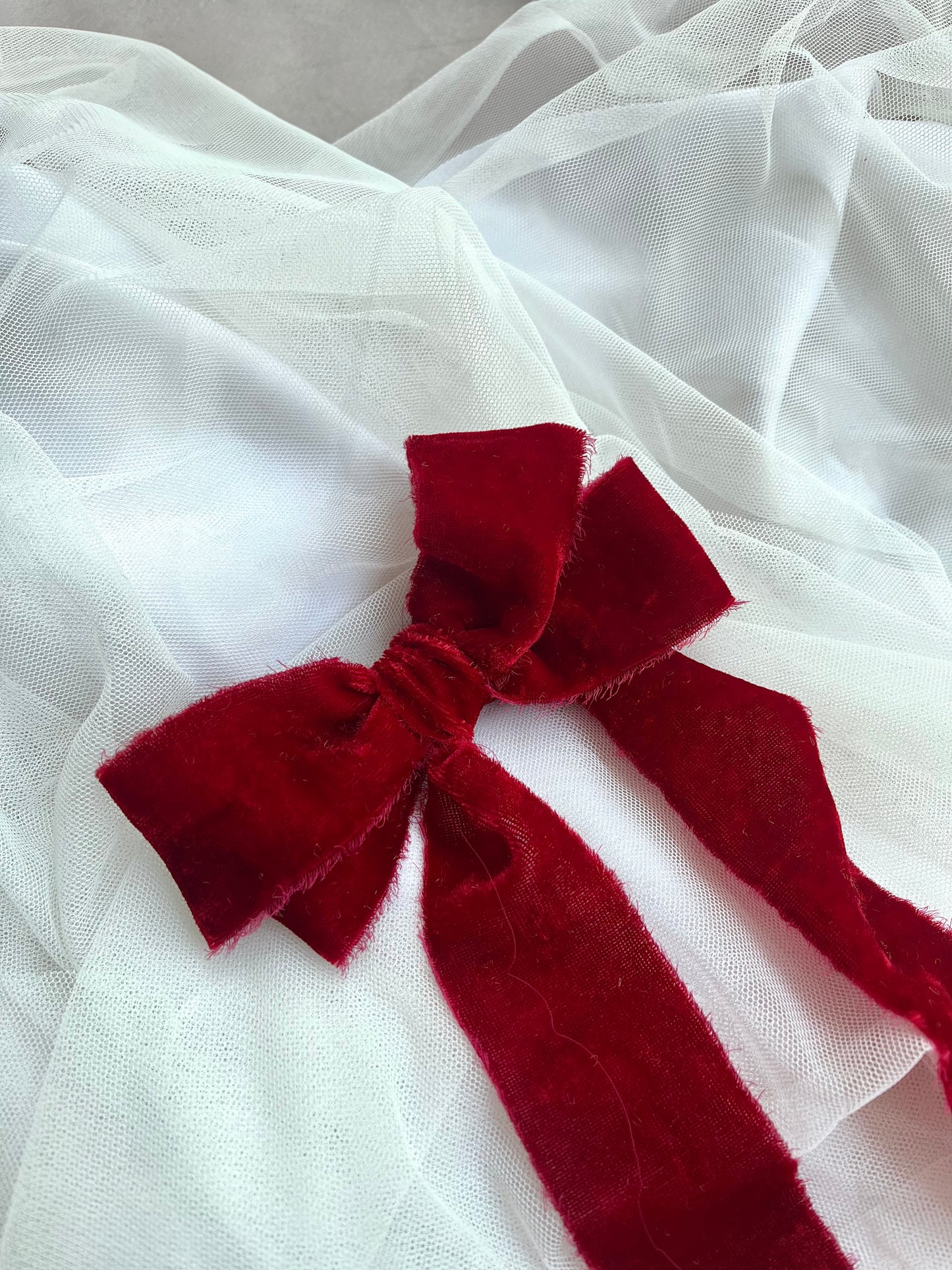 Limited Edition : Velvet Ribbons with frayed edges