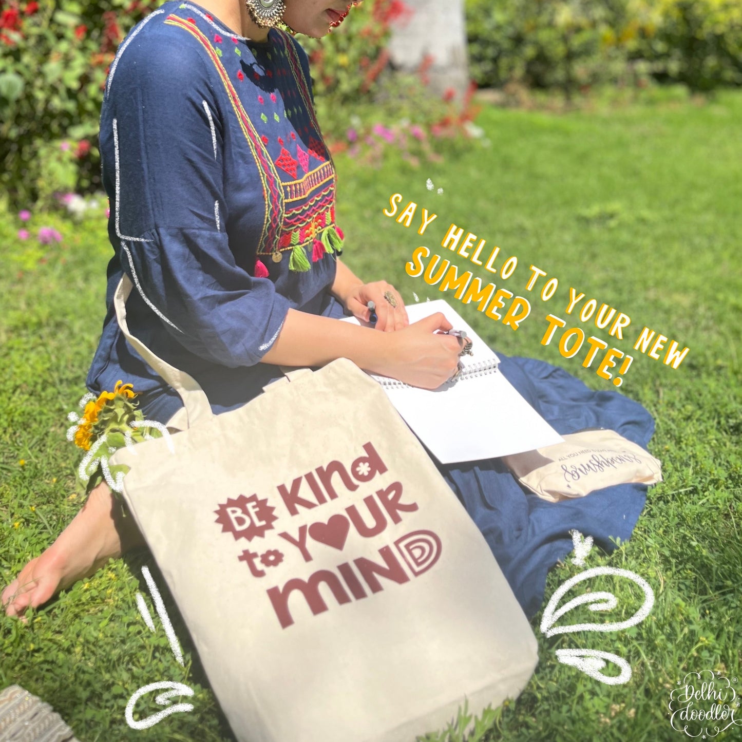 Canvas tote- Be kind to your mind