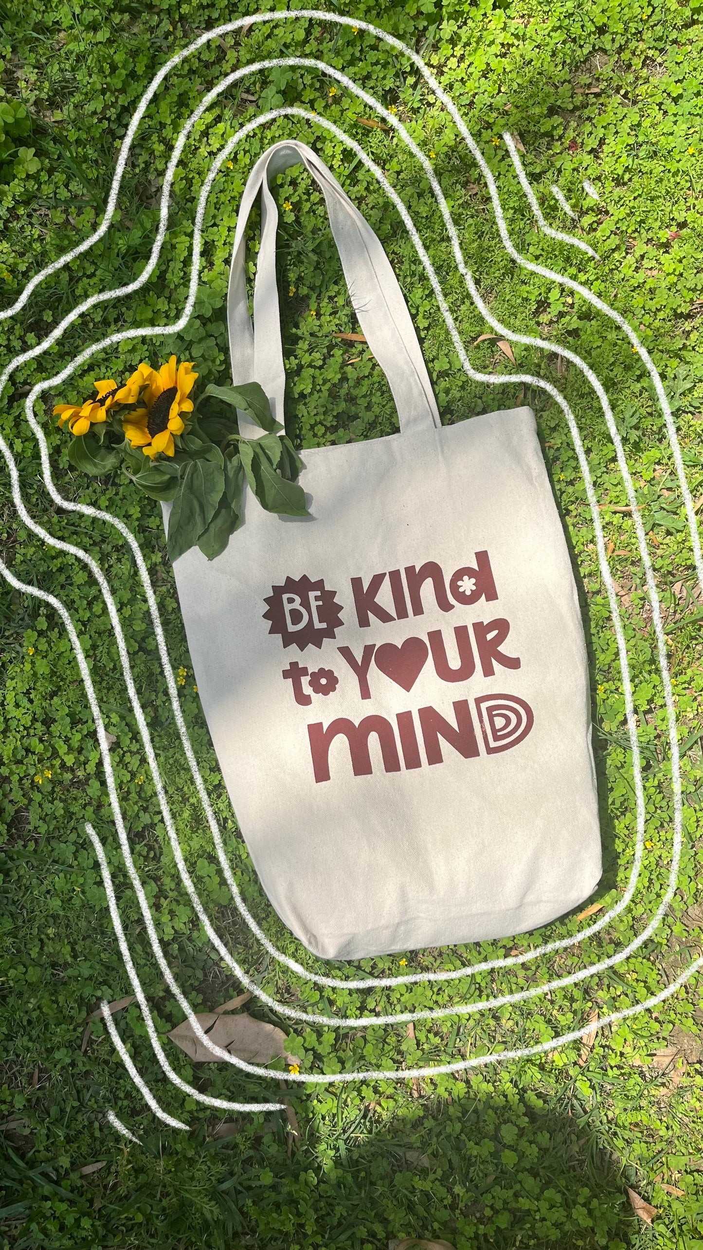 Canvas tote- Be kind to your mind