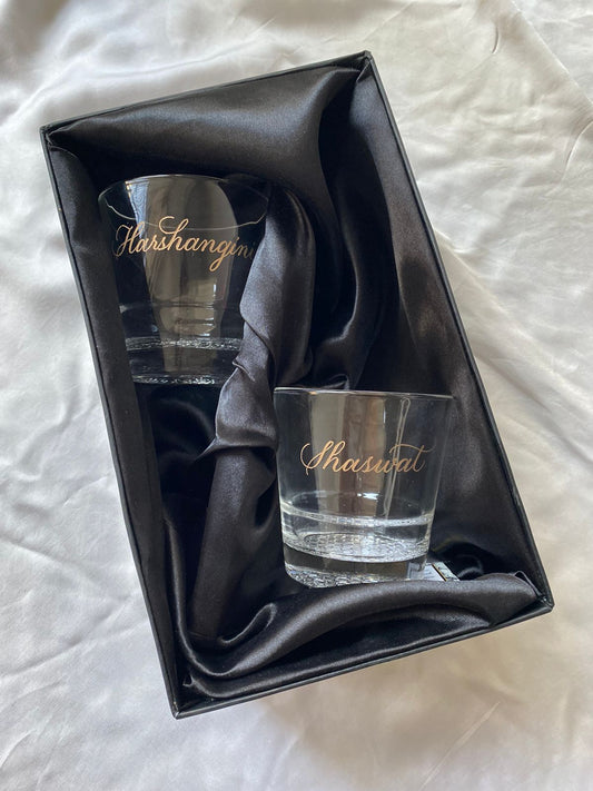 Personalised Engraved Whiskey Glasses